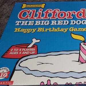 Vintage Roseart Clifford The Big Red Dog Happy Birthday Game New in Plastic